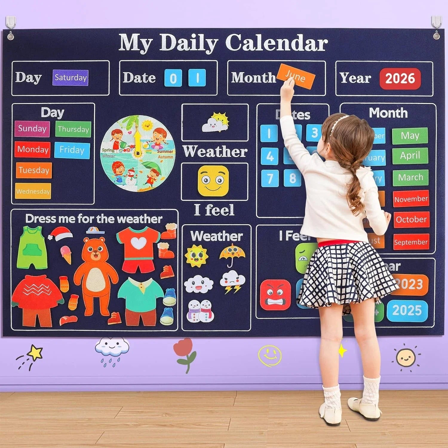 Interactive Felt Learning Calendar