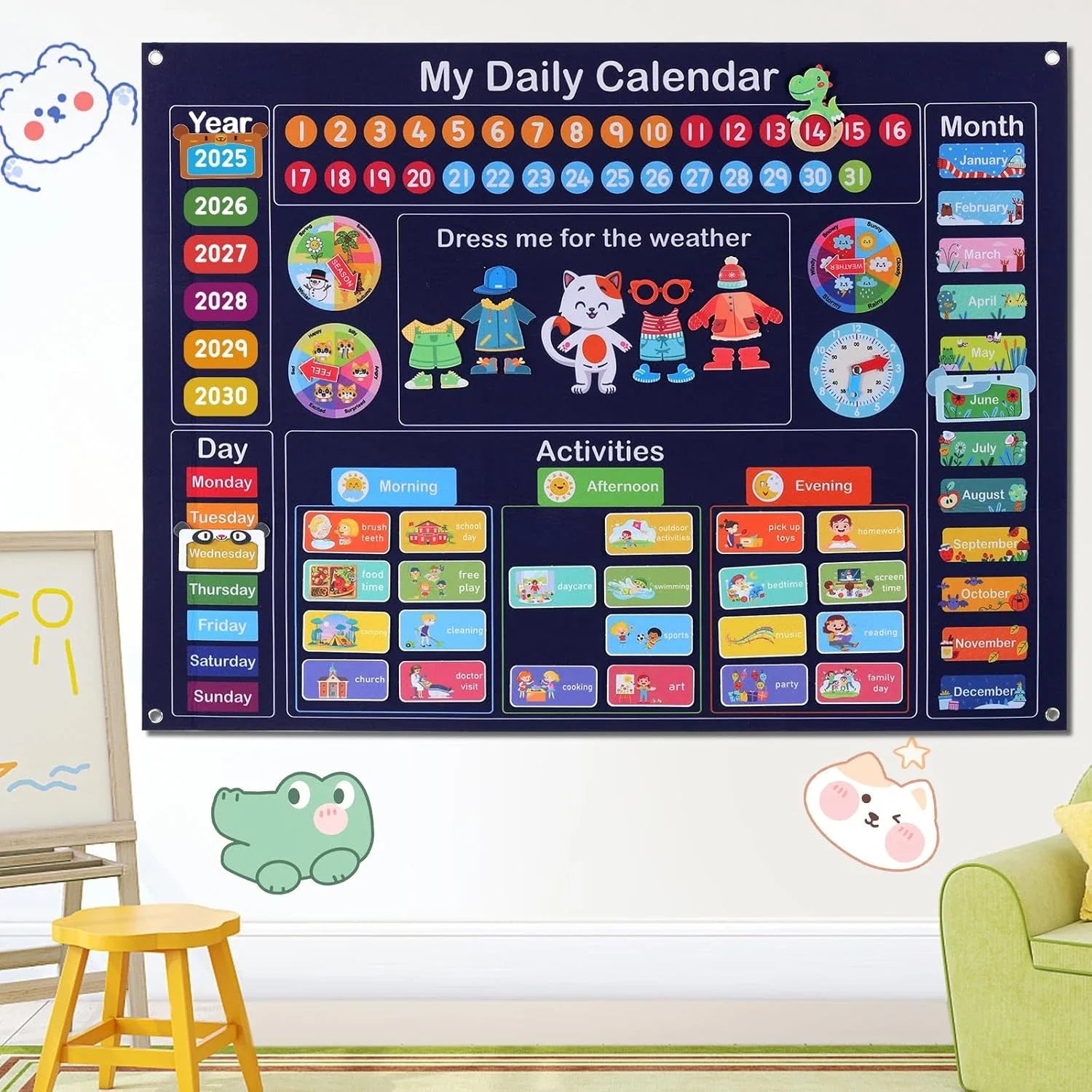 Interactive Felt Learning Calendar
