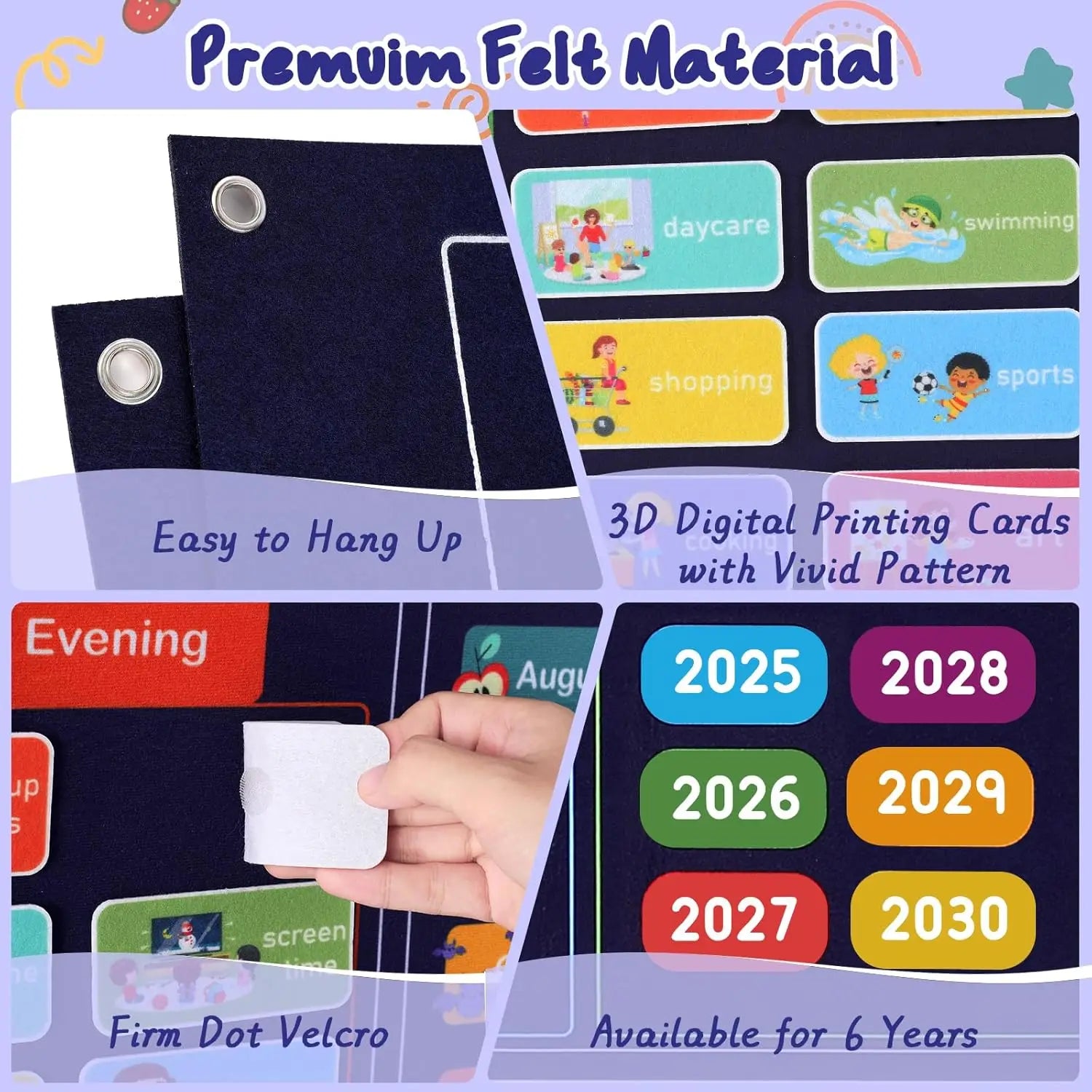 Interactive Felt Learning Calendar